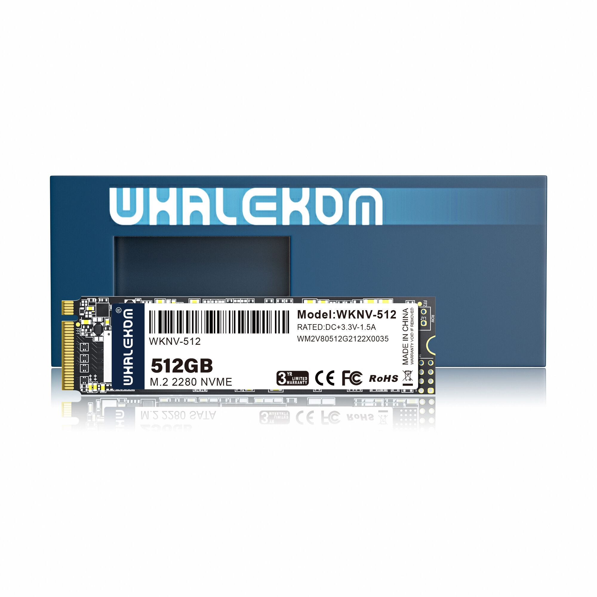 WKVN-512GB M.2 PCIe NVMe SSD - 512GB Solid State Drive -